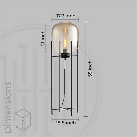 Solara Capsule Floor Lamp – Luxury SS Frame & Glass Dome – Harold ...