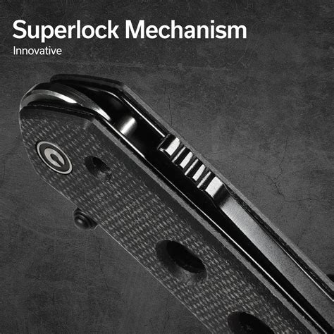 CIVIVI Vision FG Thumb Stud & Superlock Knife Micarta & Damascus