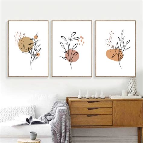 Buy 3 Piece Wall Artbotanical Line Artboho Prints Set of Online in ...