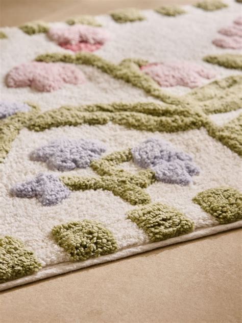 Buy Multi Water Colour Floral Print Bath Mat from Next India
