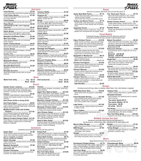 House of Pizza menus in Hammond, Indiana, United States