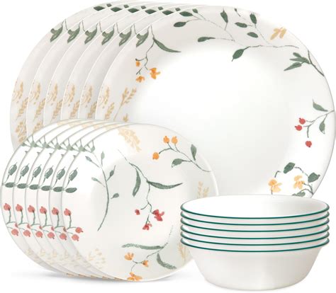 Amazon.com | Corelle Square Splendor 12-piece Dinnerware Set, Service ...