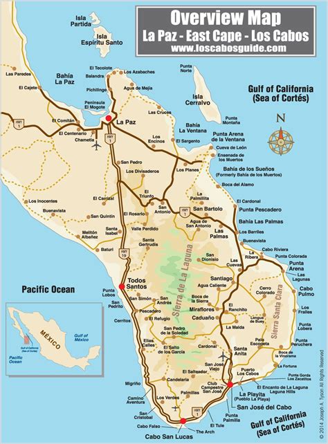 Overview Map La Paz - East Cape - Los Cabos | Los cabos mexico, Cabo ...