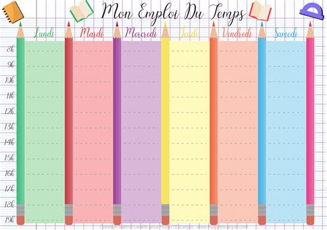 Emploi Du Temps Editable HTML/JavaScript 的图像结果