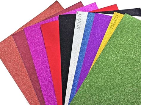 Lakeer Glitter Sparkles Foam Sheet - 2 mm Thick 10 Different Color, A4 ...