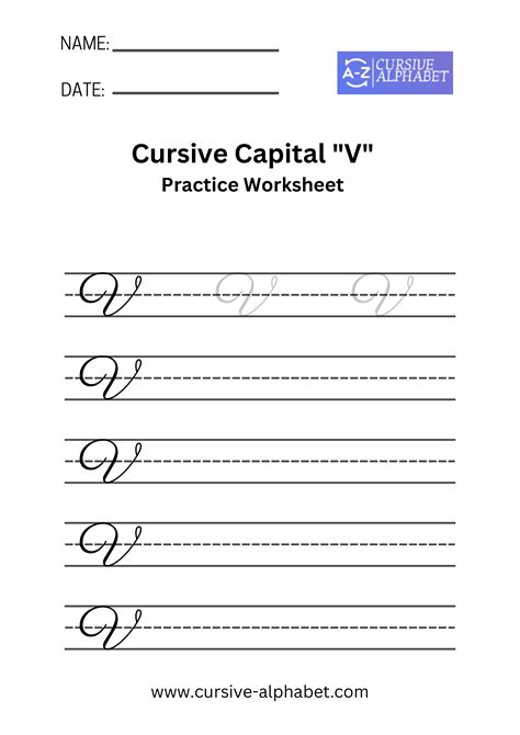 Capital V In Cursive