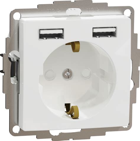 Розетка с заземлением Schneider Electric + 2 USB тип А Sedna Design ...