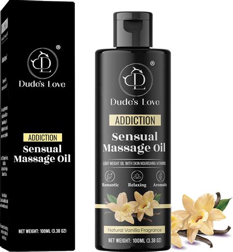 Dude's Love - Addiction- Vanilla Sensual Massage Oil - Stress Relief ...