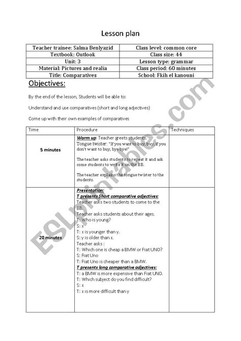 Image result for Lesson Comparatives