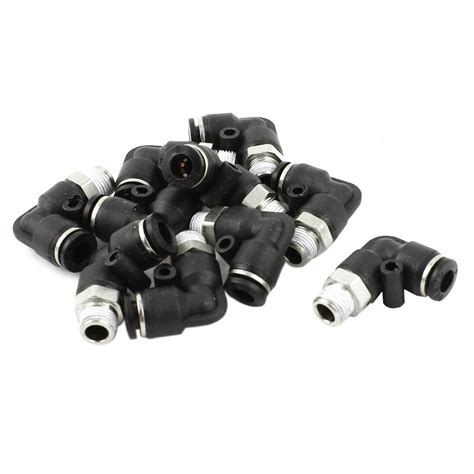 PRAV® 10pcs 3/8BSP Thread Right Angle Fastener Pneumatic Quick Joint ...