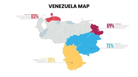 Moderno Mapa da Venezuela Percentagem Template Infográfico Mapa ...