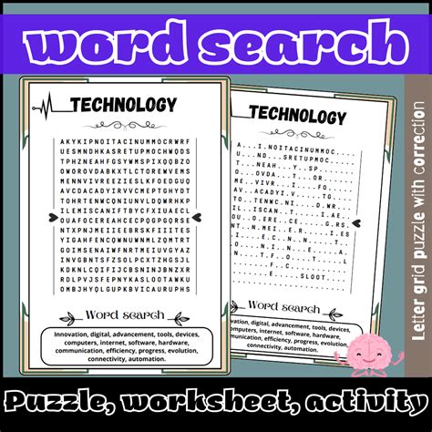 Technology Word Search Printable 的图像结果