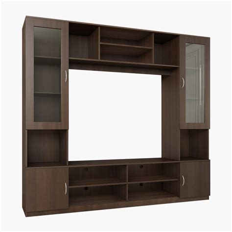 Buy Helios Lewis Telly Entertainment Wall Unit - Brown from Home Centre ...