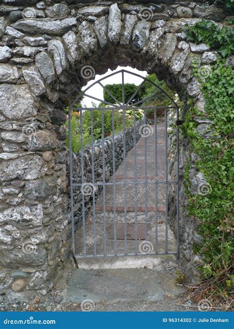 Castle Garden Gateway stock photo. Image of path, colourful - 96314302