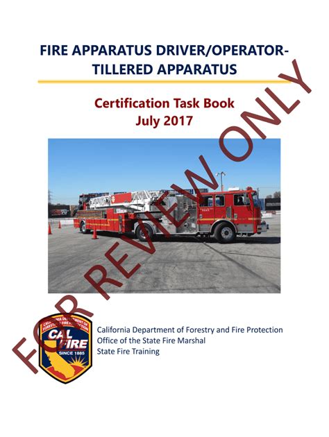 Fillable Online osfm fire ca Fire Apparatus Driver Operator Tillered ...