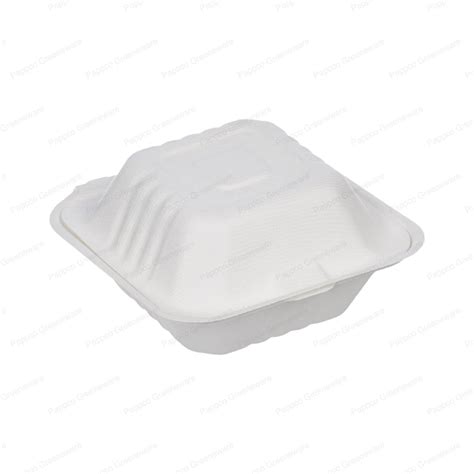 Burger Packaging Box | 6" Clamshell Container