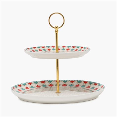 Buy Fatum 2-Tier Cake Plate from Home Centre at just INR 1299.0