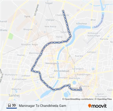 3d Route: Schedules, Stops & Maps - Chandkheda Gam (Updated)