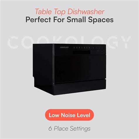 Cookology CTTD6 Mini Counter Top Dishwasher in Black India | Ubuy