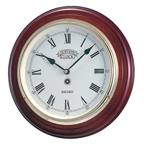 SEIKO ONLINE STORE QXA144B Alder Wood Clock with Roman Numerals – SEIKO ...
