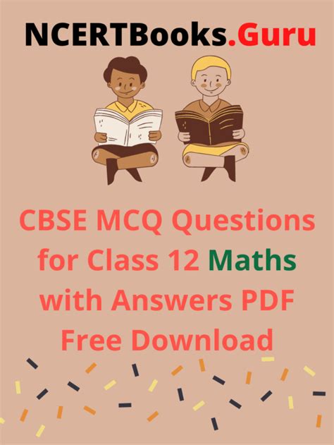 Maths MCQ Class 12 的图像结果
