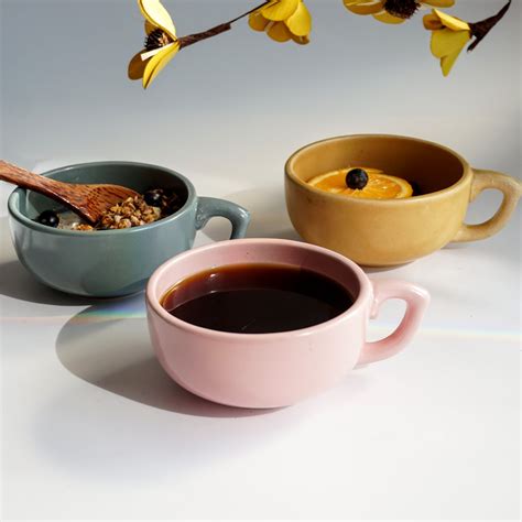 The Breakfast Mugs Set of Three – Orange Skies