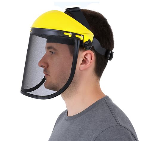 HASTHIP Safety Face Shield for Lawn Mowing with Fine Mesh Screen and A ...