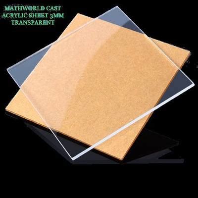 THE LABWORLD ACRYLIC SHEET CAST 3MM TRANSPARENT SIZE 30X30 CM 30 cm ...