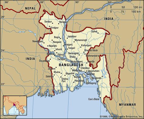 Map of Bangladesh and geographical facts, Where Bangladesh on the world map - World