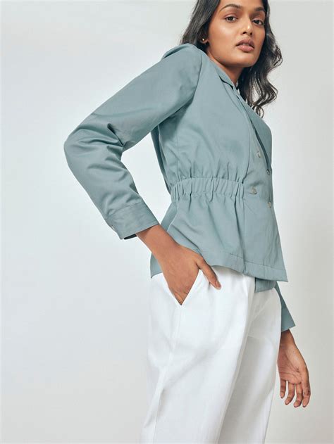 Powder Blue Double Breasted Jacket – The Label Life