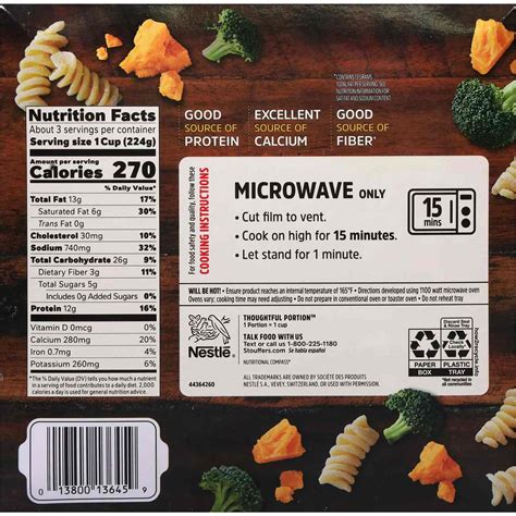 Stouffer's Broccoli Cheddar Pasta Bake - Shop Entrees & sides at H-E-B