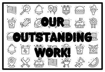 OUR OUTSTANDING WORK! Fourth of July Activity, Patriotic Coloring Pages ...