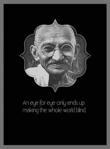 Posterhouzz Gandhiji - An Eye for an Eye Fine Art Print - Quotes ...