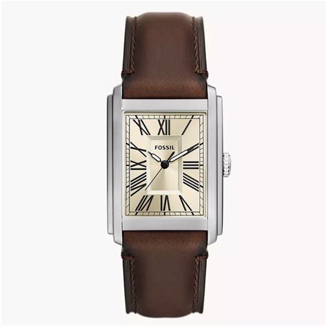 Fossil Carraway Three-Hand Brown Leather Watch FS6012 – KRISHNA WATCH ...