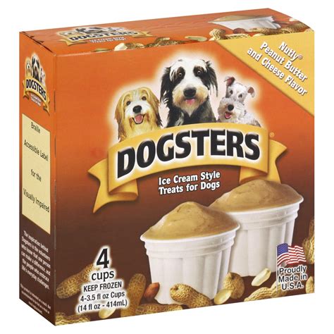 Dogster's Treats for Dogs Ice Cream Style Nutly Peanut Butter and ...