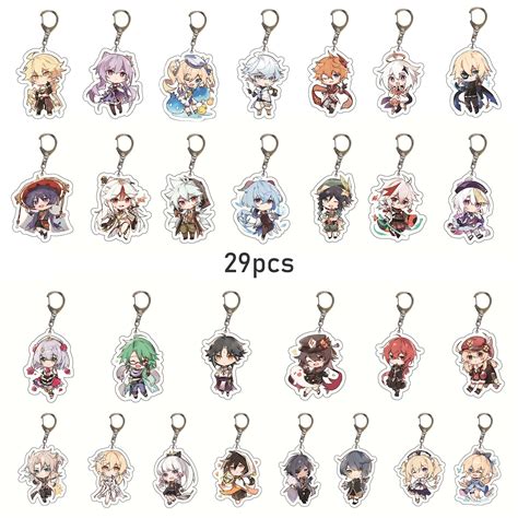 Genshin Impact Keychain Set Genshin Keychains 29 Pack Acrylic Genshin ...