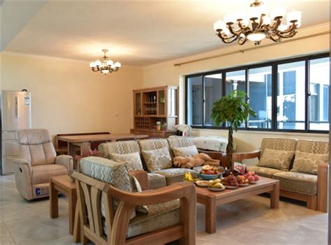 新中式三居室118平米7万-大都·金沙湾装修案例-北海房天下家居装修网