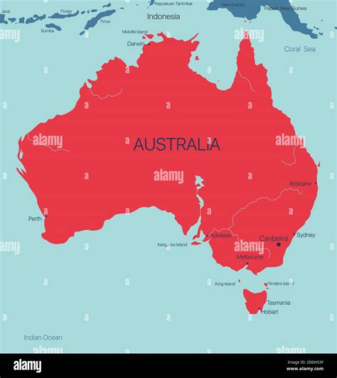 Map Of Continent Australia Oceania Physical Map, Australia And Oceania