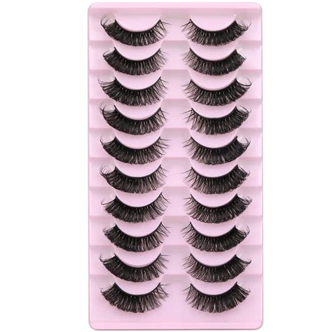 Buy Mink Eyelashes Fluffy Dramatic Lashes Long Wispy Hybrid Cat Eye ...