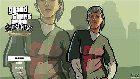 Female Character Menu Screens for GTA San Andreas Definitive Edition