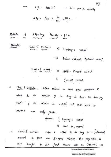 Methods of Adjusting Tonicity in Pharmaceutical Solutions (4 ATf) - Studocu