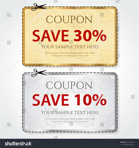 Red Dotted Line Coupon Template Royalty-Free Images, Stock Photos ...