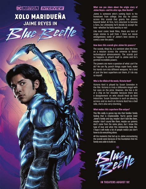 DC Nation interview with Xolo Maridueña on BLUE BEETLE. Included in all ...
