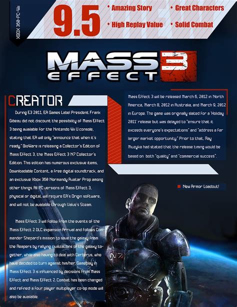 Mass Effect 3 game article Ea Games, Mass Effect 3, Typography ...