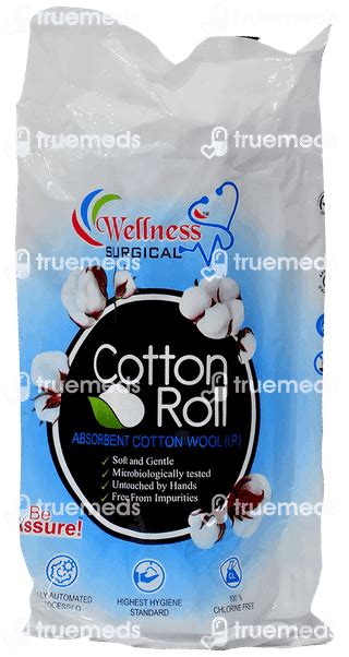 Wellness Surgical Cotton Roll 100 Gm - Uses, Side Effects, Dosage ...