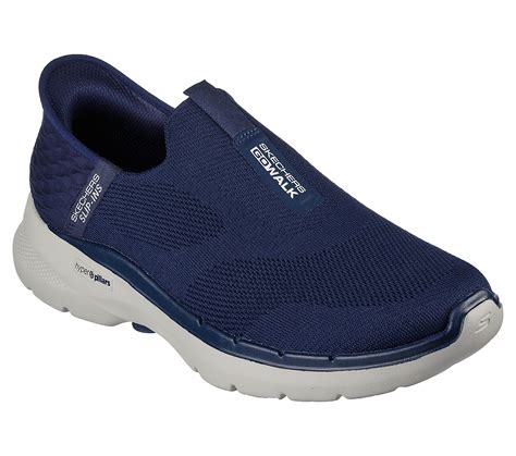Skechers Navy Go Walk 6 Easy On Walking Shoes For Men - Style ID ...