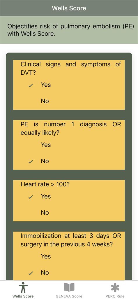 Pulmonary Embolism Score APK für Android herunterladen
