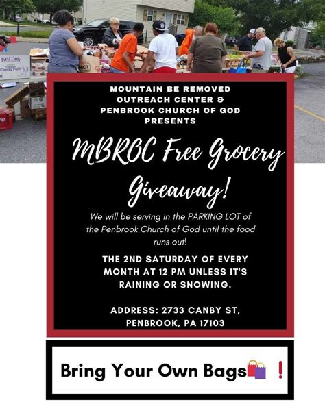 FREE Food/Grocery Giveaway, Penbrook Church of God, Harrisburg, 8 June ...