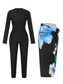 Swim Shayni High-end mode elegante effenkleurige eendelige bikini ...