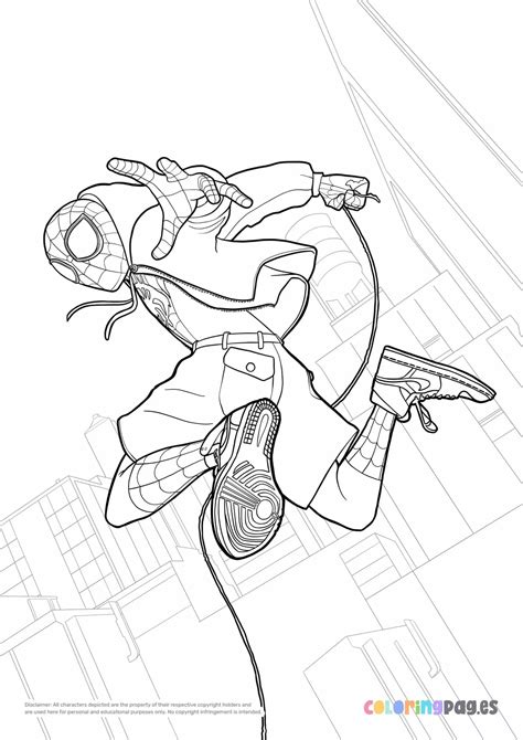 Miles Morales Into the Spider-Verse coloring page | Spiderman drawing ...